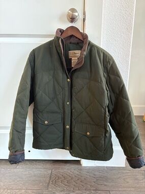 L.L. Bean Quilted Olive Green Jacket